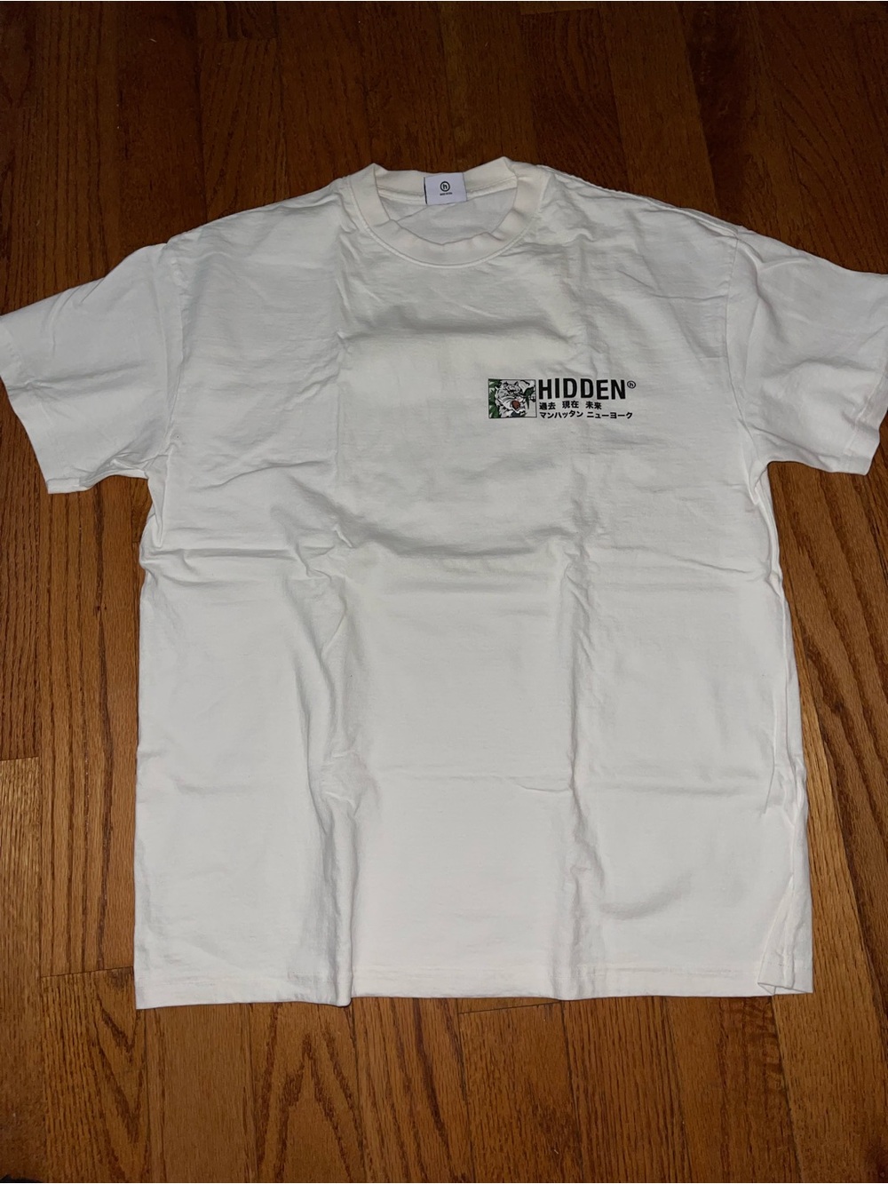 Hidden White Logo Crewneck Short Sleeve Tee